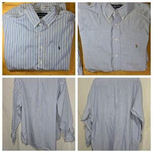 Lot of 2 Ralph Lauren Long Sleeve Button Up Shirts. Size 17 1/2, US Mens XL